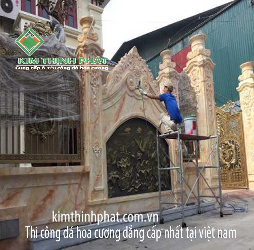 cột tròn đá hoa cương