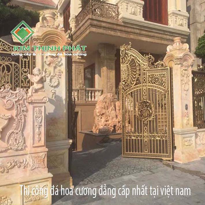 đá hoa cương cột vuông