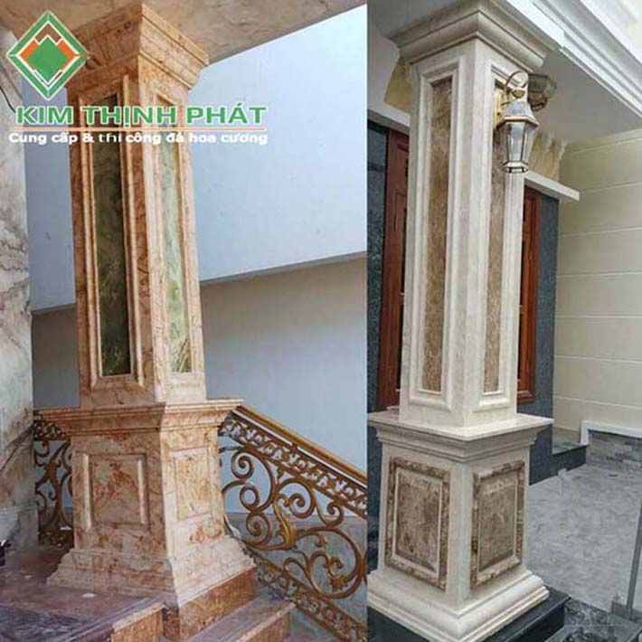 đá hoa cương cột vuông