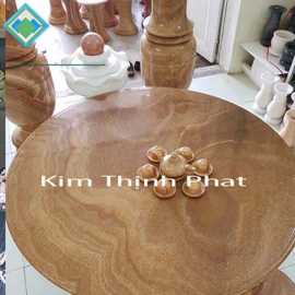 Mặt bàn đá hoa cương marble kem vàng